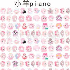 DIY Little Lamb Piano Acrylic Figurines Kit for Kids - Customizable Anime Characters