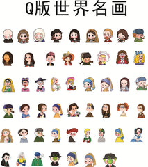 DIY Chibi World Famous Paintings Acrylic Figurines Kit for Kids - Customizable Anime Characters