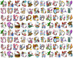 DIY Hand-drawn Hello Kitty Acrylic Figurines Kit for Kids - Customizable Anime Characters