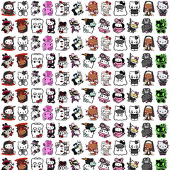 DIY Dark Hello Kitty Acrylic Figurines Kit for Kids - Customizable Anime Characters