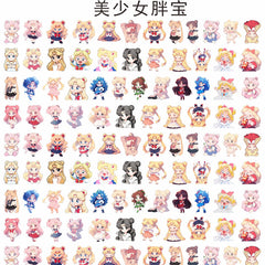 DIY Chubby Cute Girl Acrylic Figurines Kit for Kids - Customizable Anime Characters