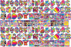 DIY Lisa Frank With Colorful Borders Acrylic Figurines Kit for Kids - Customizable Anime Characters