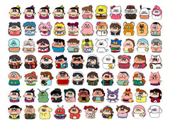 DIY 100 Cartoon Goudans Acrylic Figurines Kit for Kids - Customizable Anime Characters