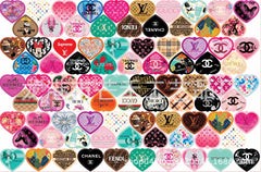 DIY Perforated Designer Heart Tag Acrylic Figurines Kit for Kids - Customizable Anime Characters