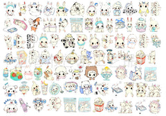 DIY Cream Bunny Acrylic Figurines Kit for Kids - Customizable Anime Characters