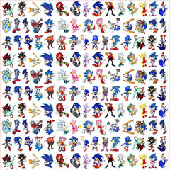 DIY Sonic The Hedgehog Acrylic Figurines Kit for Kids - Customizable Anime Characters