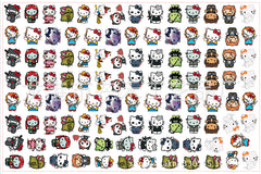 DIY Halloween Hello Kitty Acrylic Figurines Kit for Kids - Customizable Anime Characters