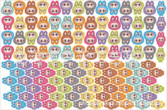 DIY Labubu With Colorful Edges Acrylic Figurines Kit for Kids - Customizable Anime Characters