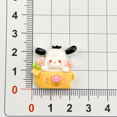 DIY Spring Outing Puppy Charms Accessories – Customizable Phone Case, Hairpin, Fridge Magnet & Keychain Set