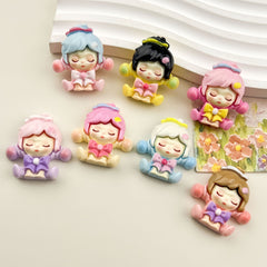 DIY Gradient Bubble Hat Girl Charms Accessories – Customizable Phone Case, Hairpin, Fridge Magnet & Keychain Set