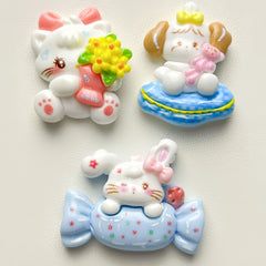 DIY Kitten Charms Accessories – Customizable Phone Case, Hairpin, Fridge Magnet & Keychain Set