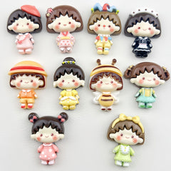 DIY Crossdressing Girl Charms Accessories – Customizable Phone Case, Hairpin, Fridge Magnet & Keychain Set