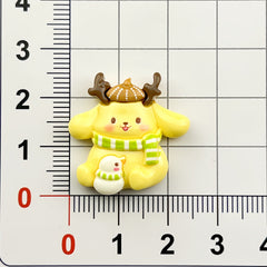 DIY Christmas Sanrio Charms Accessories – Customizable Phone Case, Hairpin, Fridge Magnet & Keychain Set