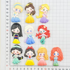 DIY Princess Cartoon Charms Accessories – Customizable Phone Case, Hairpin, Fridge Magnet & Keychain Set