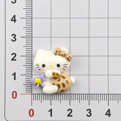 DIY Leopard Print Kitten Charms Accessories – Customizable Phone Case, Hairpin, Fridge Magnet & Keychain Set