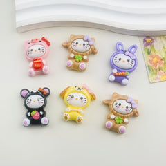 DIY Bag Kitten Charms Accessories – Customizable Phone Case, Hairpin, Fridge Magnet & Keychain Set