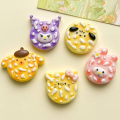 DIY Animal Snow Cake Charms Accessories – Customizable Phone Case, Hairpin, Fridge Magnet & Keychain Set