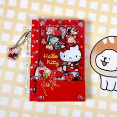 DIY Red Heart Hello Kitty Acrylic Shaky Notebook - Customizable with Trendy & Anime IP Characters