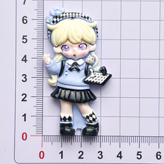 DIY Daka Beautiful Girl Charms Accessories – Customizable Phone Case, Hairpin, Fridge Magnet & Keychain Set