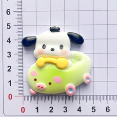 DIY Multi-color Sanrio Bumper Car Charms Accessories – Customizable Phone Case, Hairpin, Fridge Magnet & Keychain Set