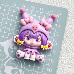 DIY Cute Cartoon Charms Accessories – Customizable Phone Case, Hairpin, Fridge Magnet & Keychain Set