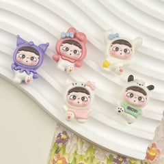 DIY Boy Sanrio Charms Accessories – Customizable Phone Case, Hairpin, Fridge Magnet & Keychain Set