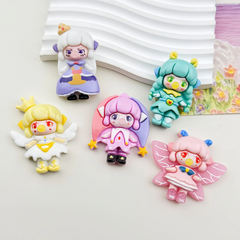 DIY Bubble Girl Charms Accessories – Customizable Phone Case, Hairpin, Fridge Magnet & Keychain Set