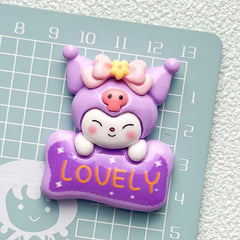 DIY Nameplate Sanrio Charms Accessories – Customizable Phone Case, Hairpin, Fridge Magnet & Keychain Set