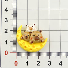 DIY Moon Charms Accessories – Customizable Phone Case, Hairpin, Fridge Magnet & Keychain Set