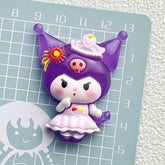 DIY Large Luminous Glossy Purple Rice Charms Accessories – Customizable Phone Case, Hairpin, Fridge Magnet & Keychain Set