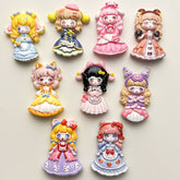 DIY Dance Princess Charms Accessories – Customizable Phone Case, Hairpin, Fridge Magnet & Keychain Set