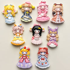 DIY Dance Princess Charms Accessories – Customizable Phone Case, Hairpin, Fridge Magnet & Keychain Set