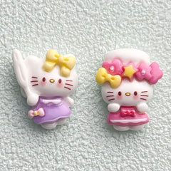 DIY Cat KT Cat Charms Accessories – Customizable Phone Case, Hairpin, Fridge Magnet & Keychain Set