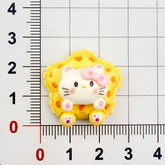 DIY Cartoon Simulation Kitten Dessert Toy Charms Accessories – Customizable Phone Case, Hairpin, Fridge Magnet & Keychain Set