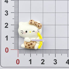 DIY Leopard Print Kitten Charms Accessories – Customizable Phone Case, Hairpin, Fridge Magnet & Keychain Set