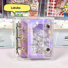 DIY Translucent Purple Labubu Acrylic Shaky Notebook - Customizable with Trendy & Anime IP Characters