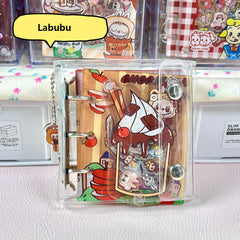 DIY Chocolate Ice Cream Labubu Acrylic Shaky Notebook - Customizable with Trendy & Anime IP Characters