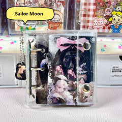 DIY Dark-themed Sailor Moon Acrylic Shaky Notebook - Customizable with Trendy & Anime IP Characters