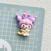 DIY Sanrio Cute Yellow Face Wreath Charms Accessories – Customizable Phone Case, Hairpin, Fridge Magnet & Keychain Set