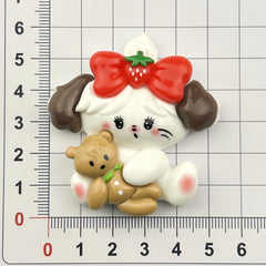 DIY Strawberry Cat Charms Accessories – Customizable Phone Case, Hairpin, Fridge Magnet & Keychain Set