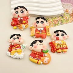 DIY Festive Little New Charms Accessories – Customizable Phone Case, Hairpin, Fridge Magnet & Keychain Set