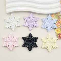 DIY Multi-Color Snowflakes Charms Accessories – Customizable Phone Case, Hairpin, Fridge Magnet & Keychain Set
