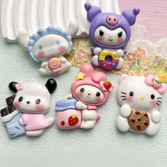 DIY Play Sanrio Charms Accessories – Customizable Phone Case, Hairpin, Fridge Magnet & Keychain Set