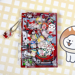 DIY Snowflake Hello Kitty Acrylic Shaky Notebook - Customizable with Trendy & Anime IP Characters