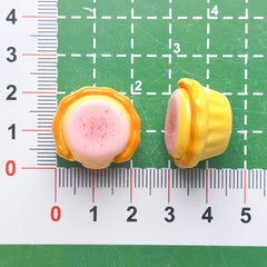 DIY Egg Tart Charms Accessories – Customizable Phone Case, Hairpin, Fridge Magnet & Keychain Set