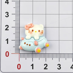 DIY Park Kitten Charms Accessories – Customizable Phone Case, Hairpin, Fridge Magnet & Keychain Set