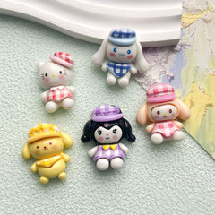 DIY Plaid Skirt by Little Ou Charms Accessories – Customizable Phone Case, Hairpin, Fridge Magnet & Keychain Set