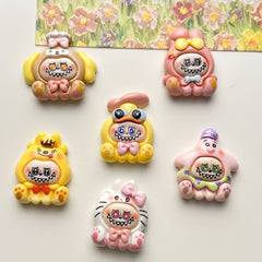 DIY Bear Bow Tie Charms Accessories – Customizable Phone Case, Hairpin, Fridge Magnet & Keychain Set