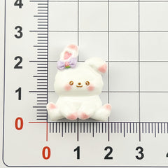 DIY Purple Sign White Rabbit Charms Accessories – Customizable Phone Case, Hairpin, Fridge Magnet & Keychain Set