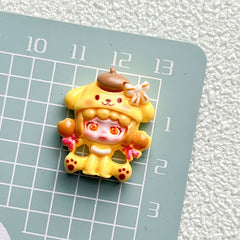 DIY Cross-dressing Girl Charms Accessories – Customizable Phone Case, Hairpin, Fridge Magnet & Keychain Set